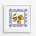 Orange Cross Stitch Pattern PDF Citrus Cross Stitch Modern Cross Stitch ...