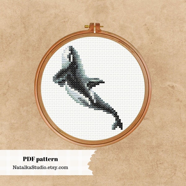 Mini Orca Cross Stitch - Etsy