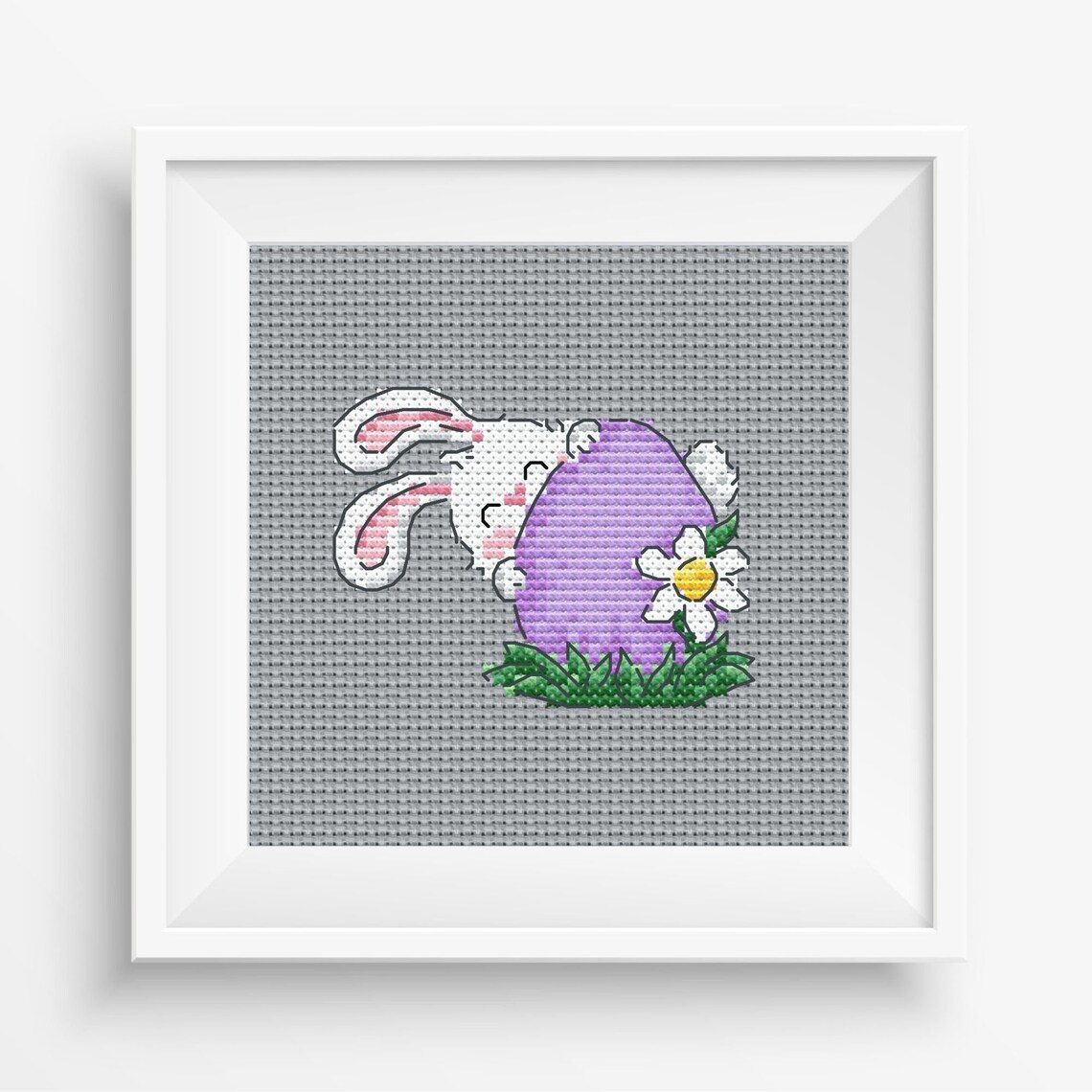 Easter Bunny & Egg Mini Cross Stitch Pattern - Etsy