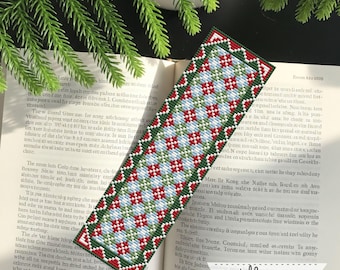 Marque-page ornement de Noël : broderie des fêtes de fin d'année