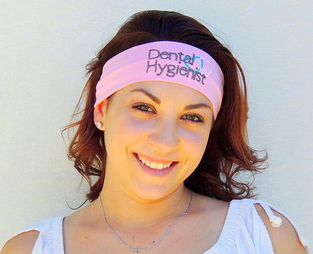 Dental Hygienist Embroidered Headband, Dental Hygiene, Dentist, Dental