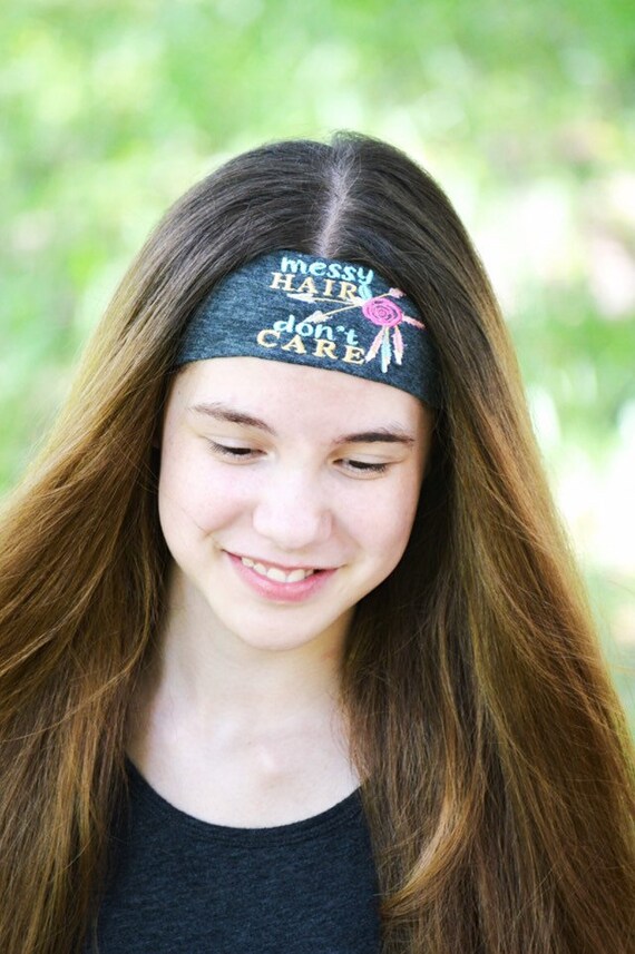 Messy Hair Dont Care Headband Boho Style Headband Cute Etsy