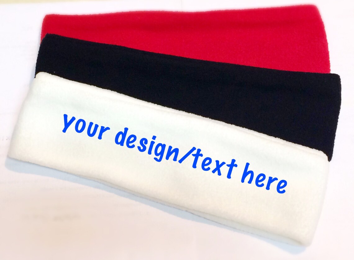 Custom Fleece Headbands Fleece Ear Warmers Ear Muffs Head Etsy