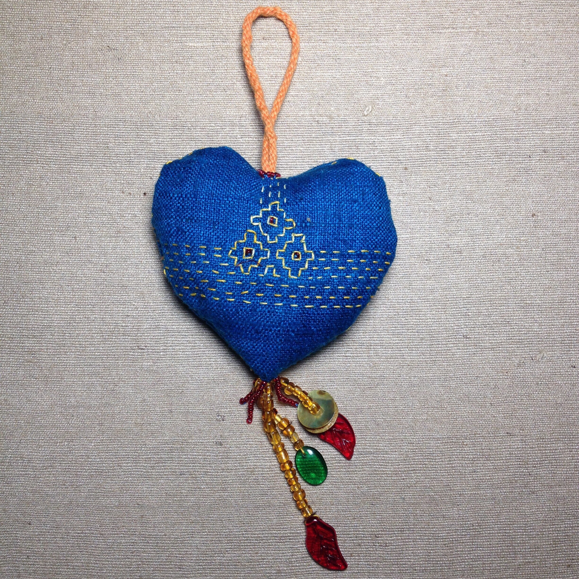 Coeur de lavande sachet de lavande en soie brute bleue Etsy