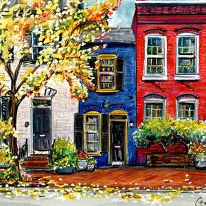 Gicleé print of Spite House in Old Town Alexandria by Cris Clapp Logan