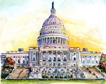U.S. Capitol at Sunrise by Cris Clapp Logan