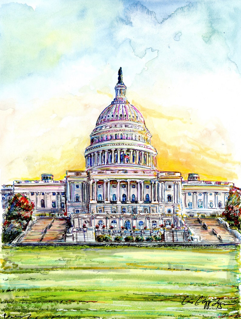 U.S. Capitol at Sunrise by Cris Clapp Logan image 1