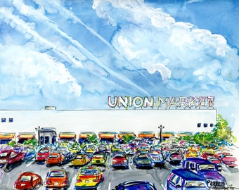 Union Market Washington DC Giclee Print by Cris Clapp Logan