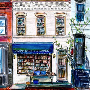 Capitol Hill Books Washington DC Illustration by Cris Clapp Logan