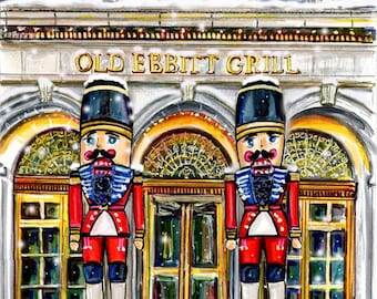 Washington D.C.'s Old Ebbitt Grill in the Snow by Cris Clapp Logan