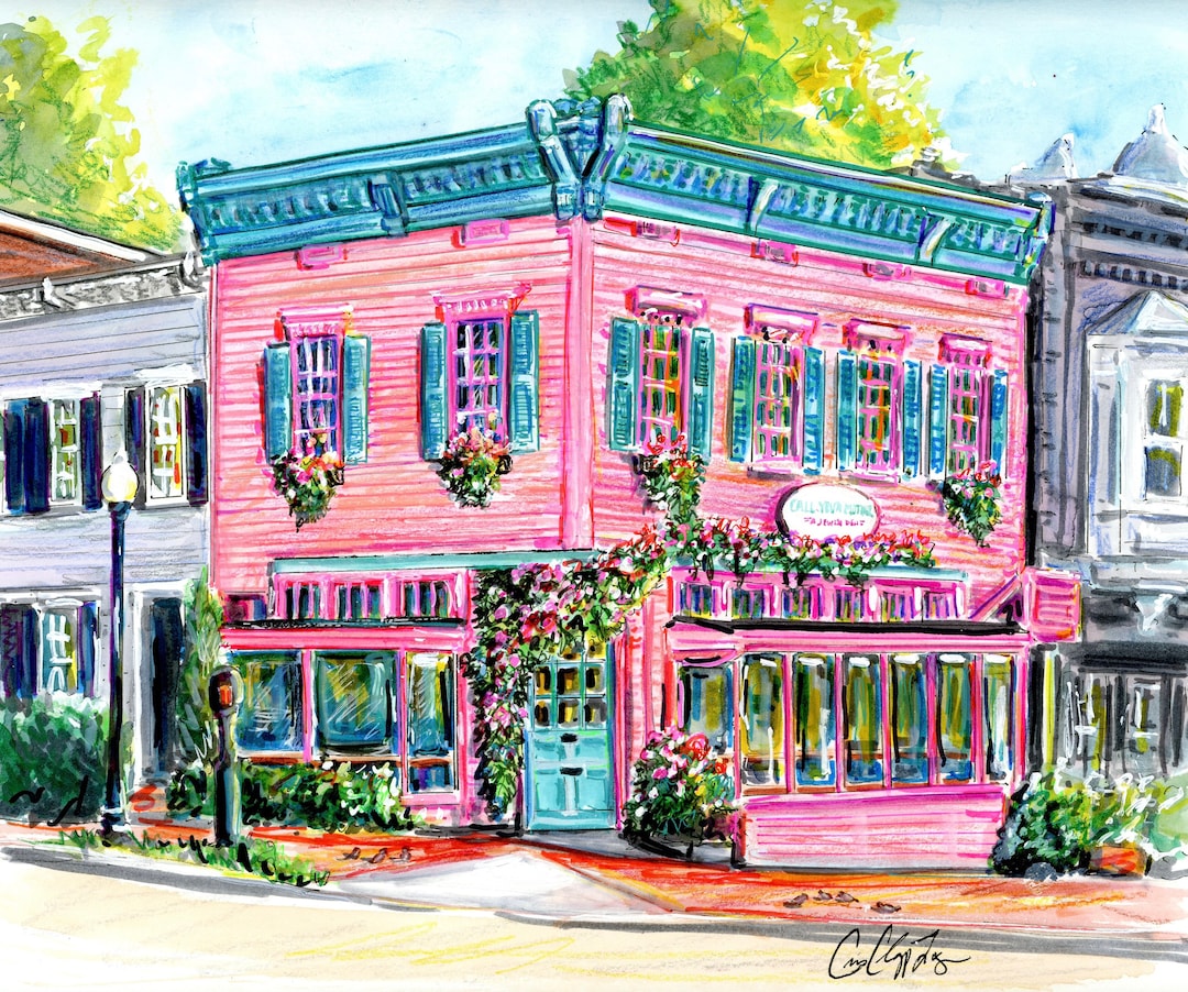 Georgetown Call Your Mother Deli Gicleé Art Print by Cris - Etsy