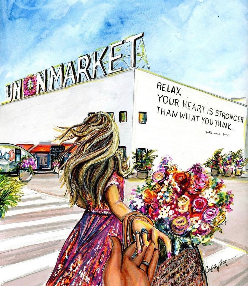 Follow me to Friday Washington DC Union Market Print by Cris Clapp Logan image 1