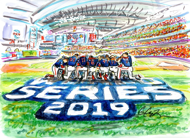 Washington Nationals Game Six Say a Little Prayer Art by Cris Clapp Logan image 1