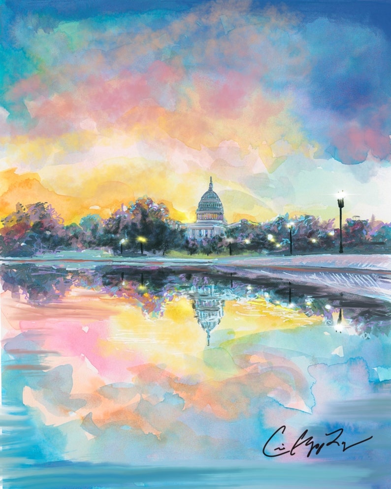 Sunrise at the U.S. Capitol Washington D.C. by Cris Clapp Logan image 1