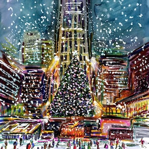 Rockefeller Center Christmas Tree New York City Christmas Holiday Greeting  Card Set of 6 5x7 inch Ca…See more Rockefeller Center Christmas Tree New