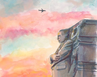 Martin Luther King Jr. Memorial in Washington D.C. Gicleé Print by Cris Clapp Logan