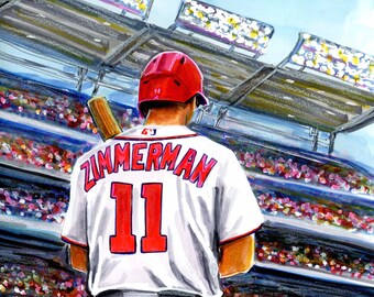 Honoring Ryan Zimmerman Mr. National Gicleé Print by Cris Clapp Logan