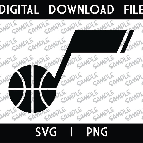 Utah-Jazz-note-svg-png Instant Download