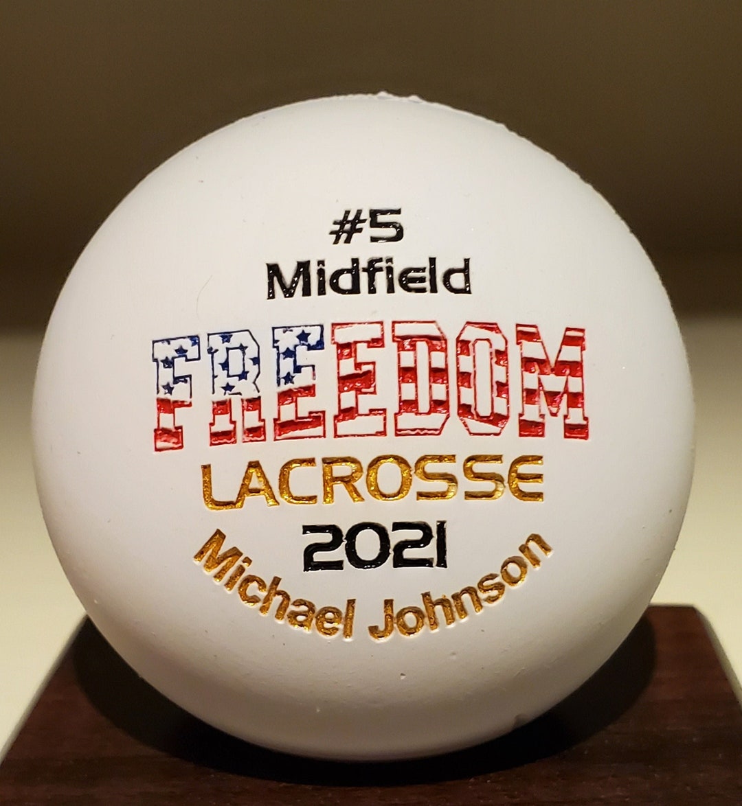 Custom Engraved Color Filled Lacrosse Ball Etsy