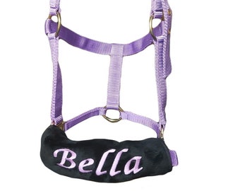 Personalised Headcollar Bridle Cover Head Collar COVER ONLY Horse Pony Cob Full