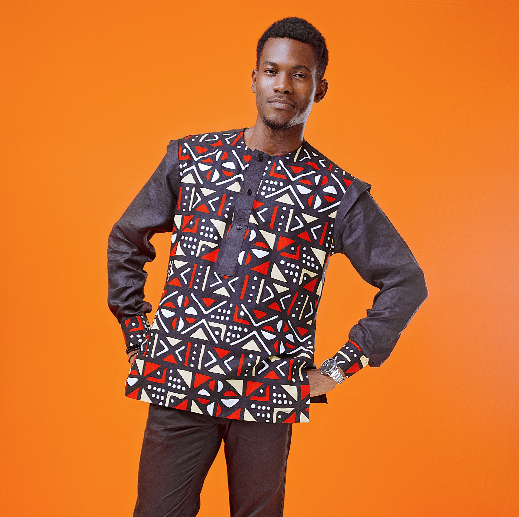 Chemises wax Homme | Hauts africains dashiki et kenté - ANKA