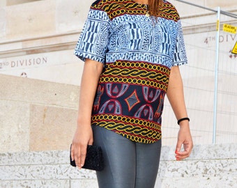 african fabric mini tunic