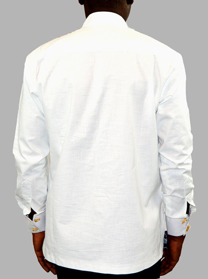 Embroidered Linen Shirt and African Print Fabric Etsy