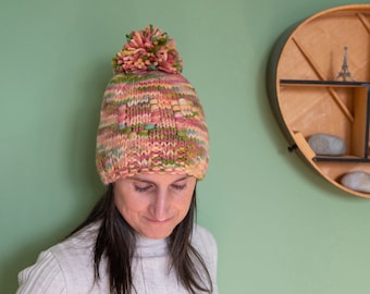 Knitting Pattern For Bulky Hat With Letters UP