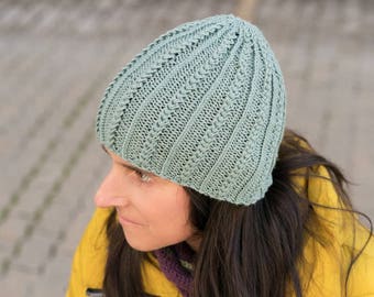 Knitting Pattern for Unisex Hat with Delicate Braids
