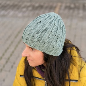 Knitting Pattern for Unisex Hat with Delicate Braids