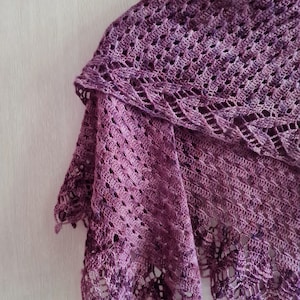 Crochet Pattern For Asymmetric Triangle Shawl