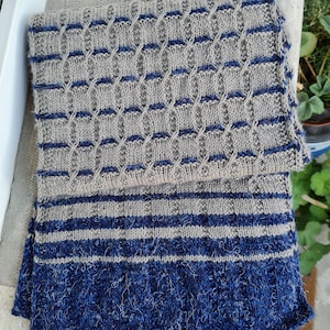 Knitting Pattern For Textured Striped Scarf