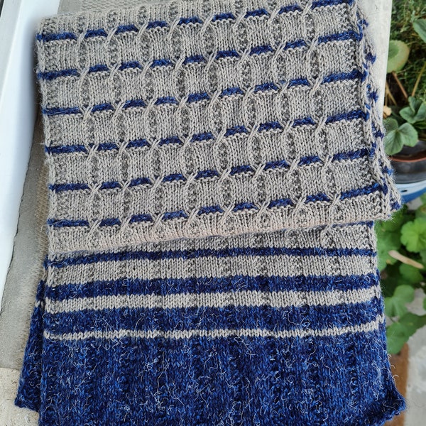 Knitting Pattern For Textured Striped Scarf