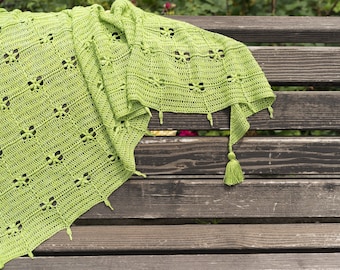 Crochet Pattern For Asymmetric Triangle Shawl