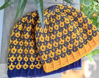 Crochet Pattern For a Colorful Striped Hat
