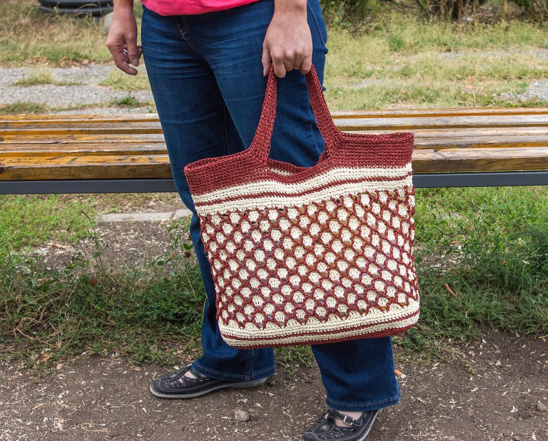 Crochet Pattern for Summer Beach Tote From Paper Raffia - Etsy