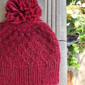 Knitting Pattern for Textured Reversible Hat in 4 Sizes, Baby, Child, Women, Men