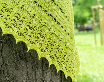 Crochet Pattern For Classic Triangle Lace Shawl