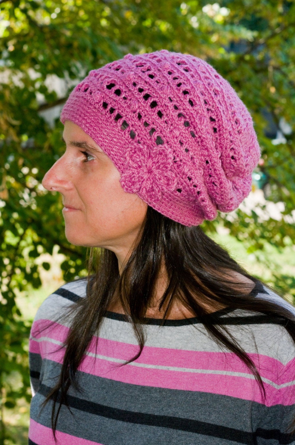 30 Hipster Slouchy Beanie Crochet Patterns for Stylish DIY Hats 13 Wavy Eyelets Slouchy and Beanie Hats