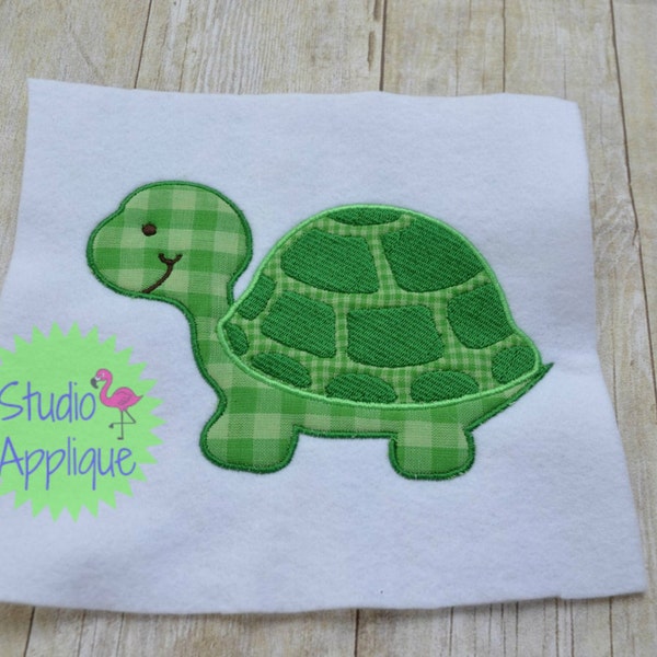 Turtle Boy Applique Design, Machine Embroidery, Cute Turtle Applique, Embroidery Design, Applique Design, Sea Animal, Studio Applique