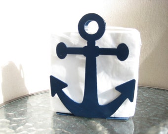 Anchor Napkin Holder Letter Holder Blue Nautical Decor