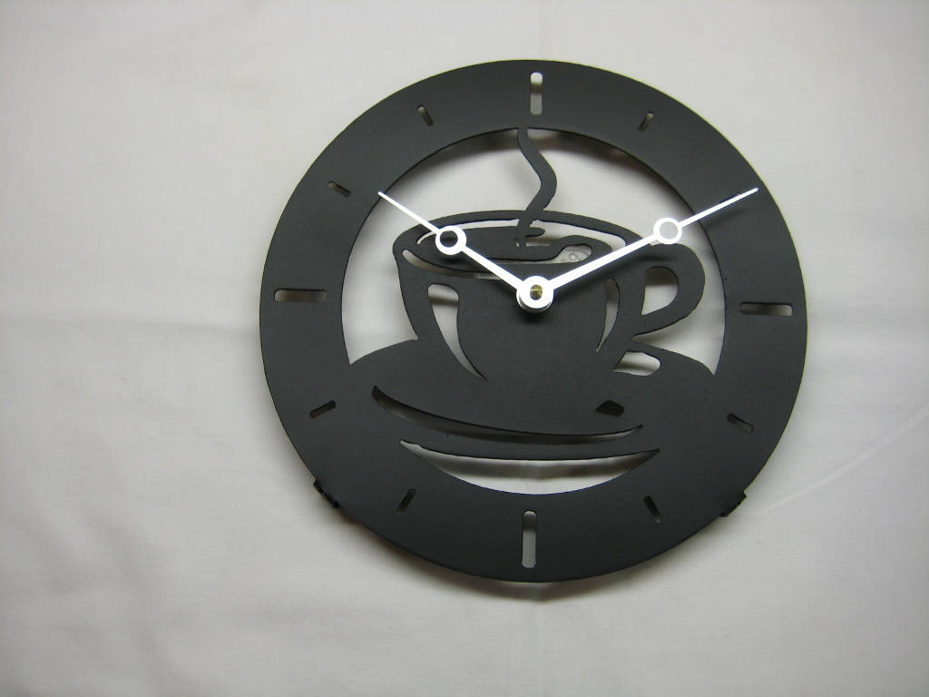 Coffee Cup Wall Clock Etsy