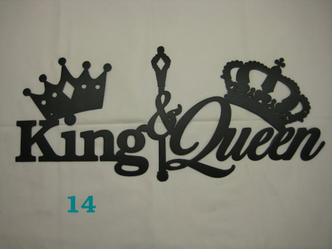King and Queen With Crowns Metal Wall Decor Etsy