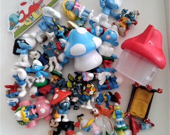 Smurfs 20138 Haymaker Smurf Farmer Yellow Hat Rare Vintage Figure PVC Schleich