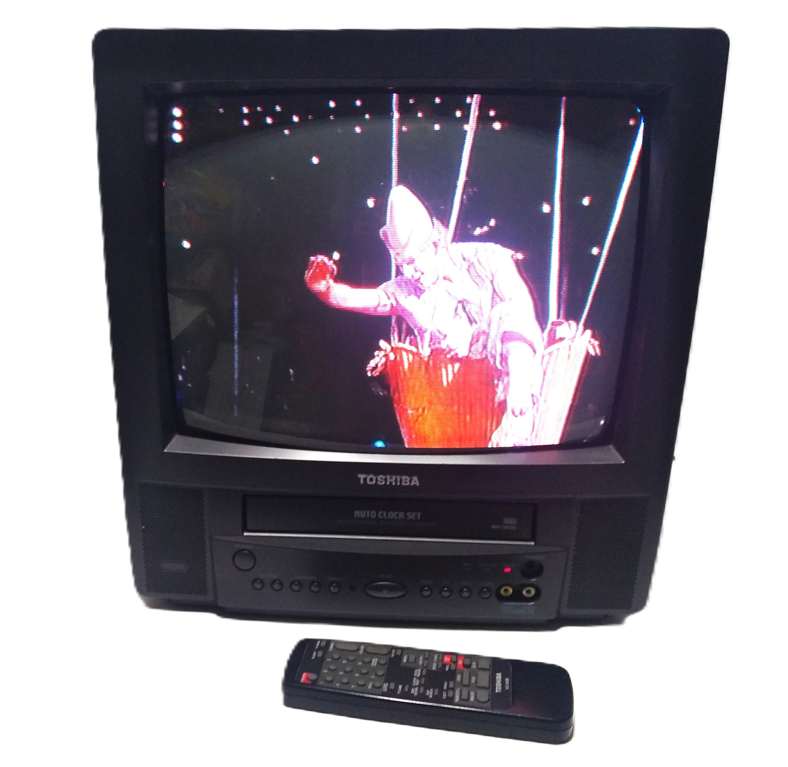 TOSHIBA東芝テレビデオ J-15WT1 VHS 東芝、業界最速470倍巻き戻しが可能な21型テレビデオ