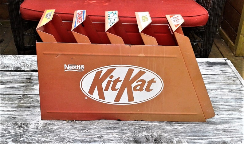 Vintage 1980/'S Nestle Kit Kat KITKAT chocolate Metal display Crunch- Coffee Crisp Smaries Aero From McCowan cie