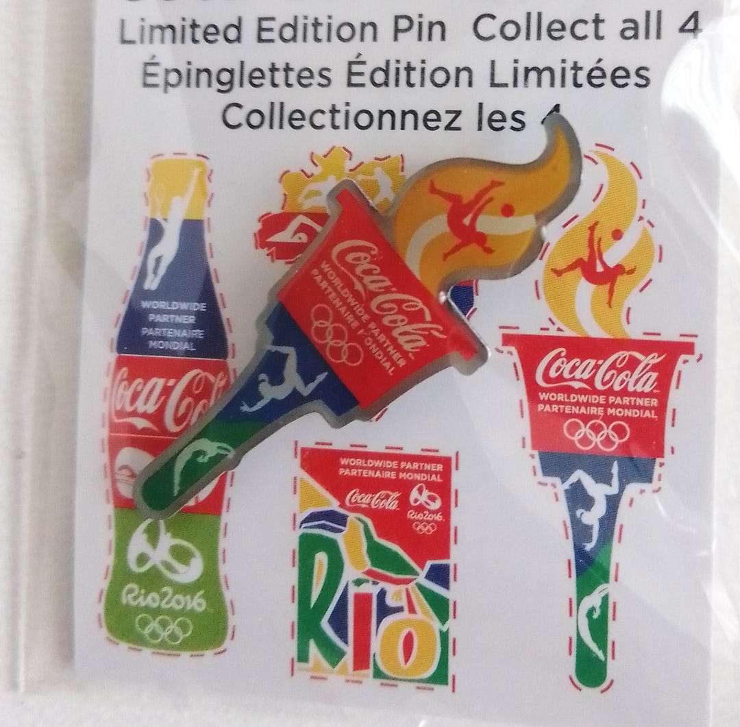 Coca-cola Coke Rio Olympics Mcdonalds Torch Collectible Pinback
