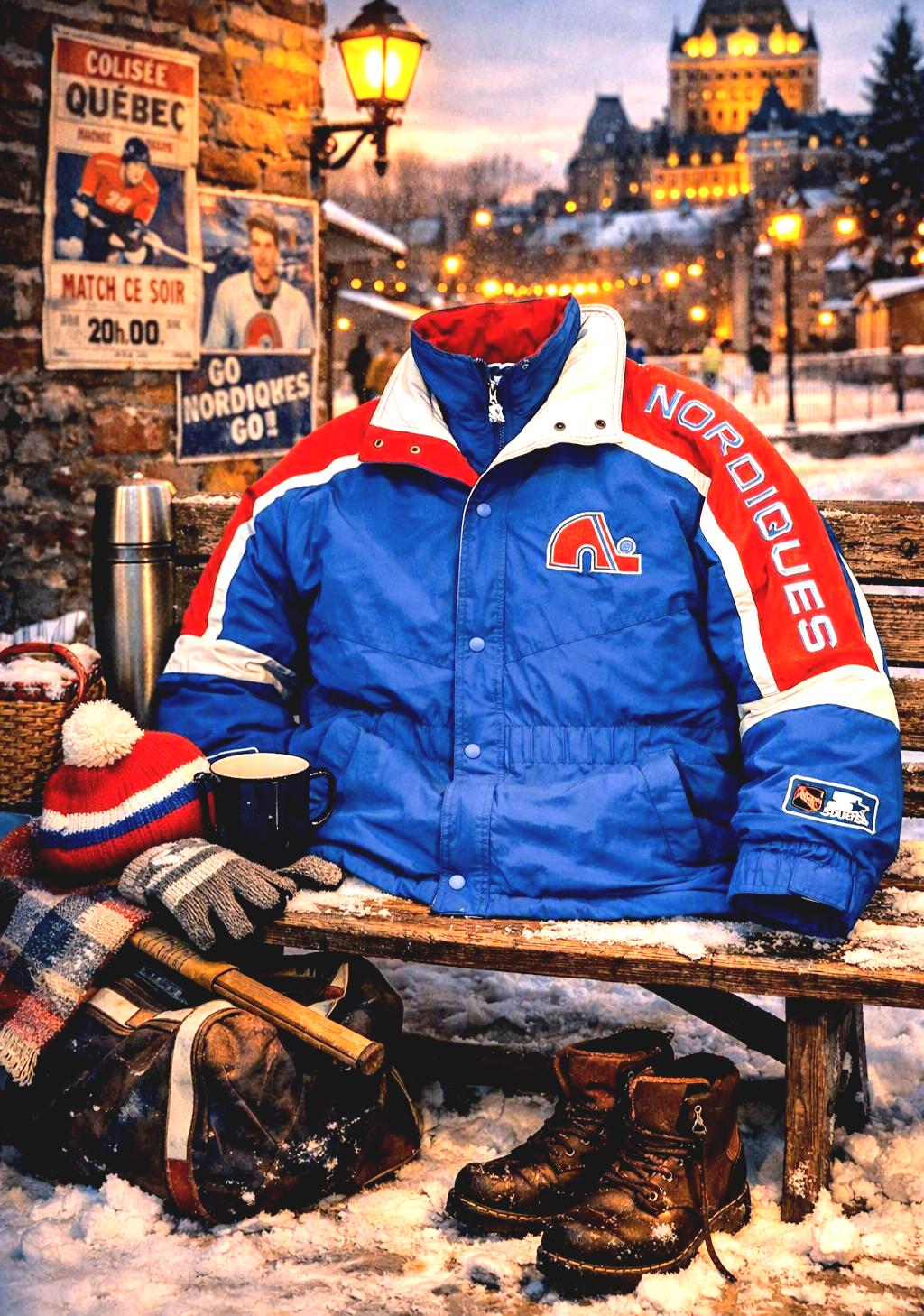 NHL Colorado Avalanche Now Quebec Nordiques Jacket Coat, STARTER