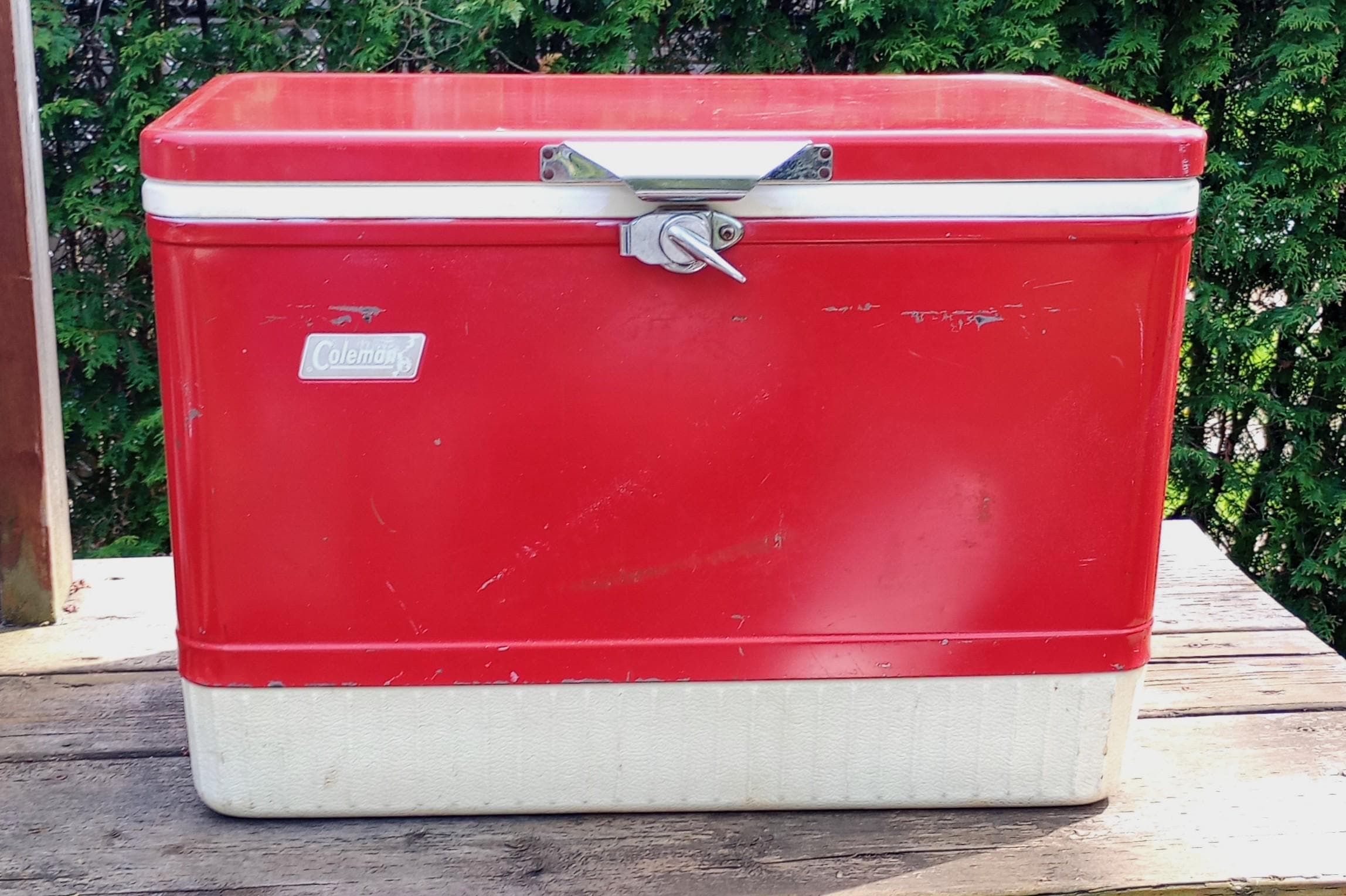 Vintage 1970 Coleman Metal Cooler Red - Etsy