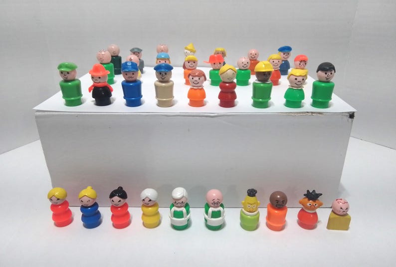 Pick the One You Love Lot of 34 Vintage FISHER PRICE Plastic and Wood